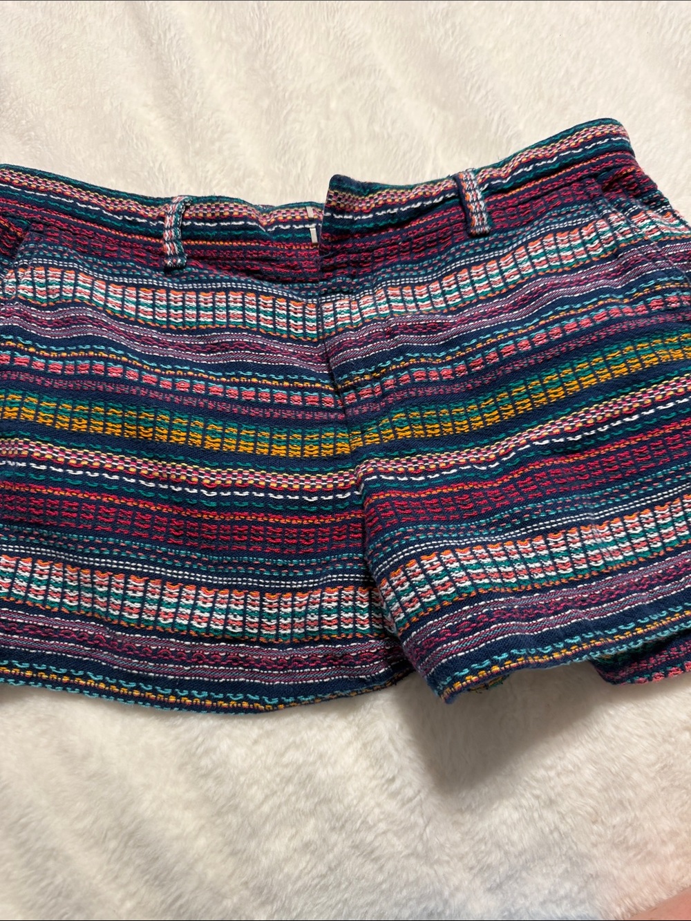 GAP Multicolor Striped Knit Women’s Shorts - Pink, Blue, Green, Yellow